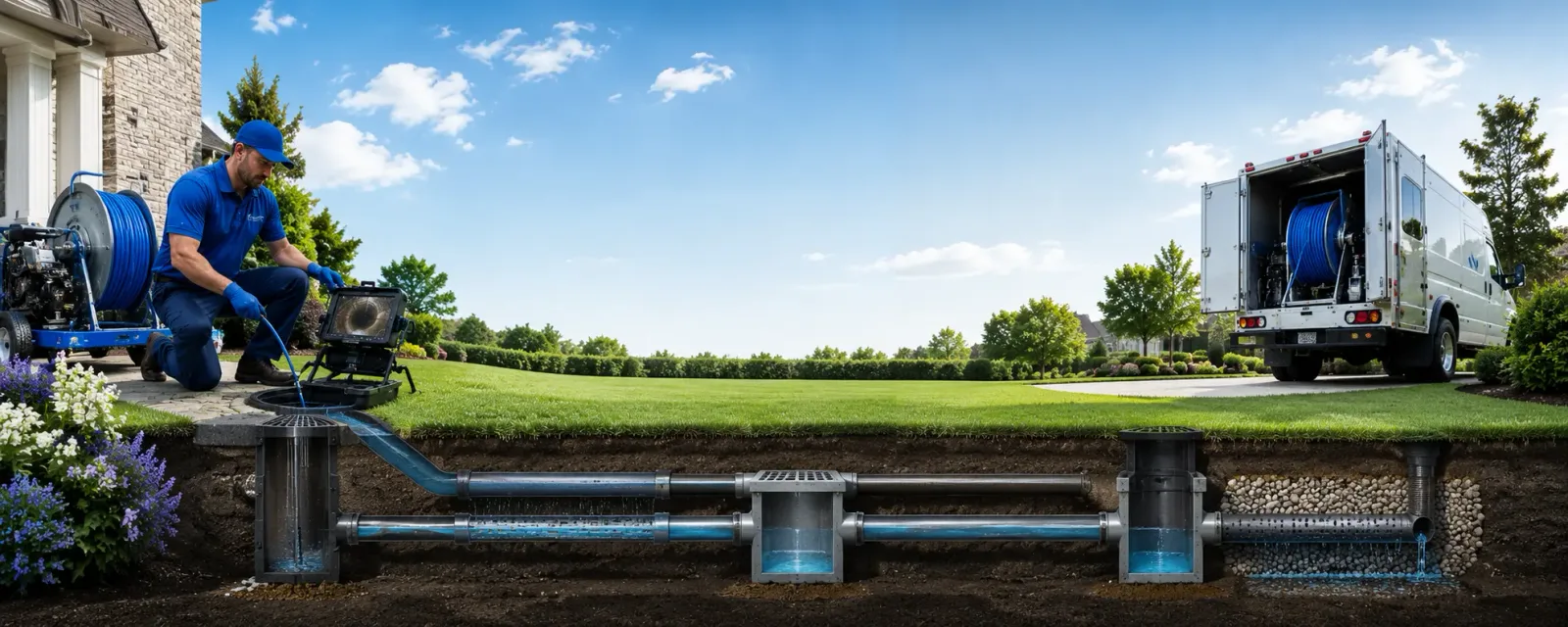 Outdoor drain cleaning information for Hoffman, NC